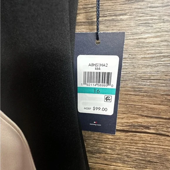 Tommy Hilfiger Sheath Dress Cream and Black Midi - Picture 4 of 9